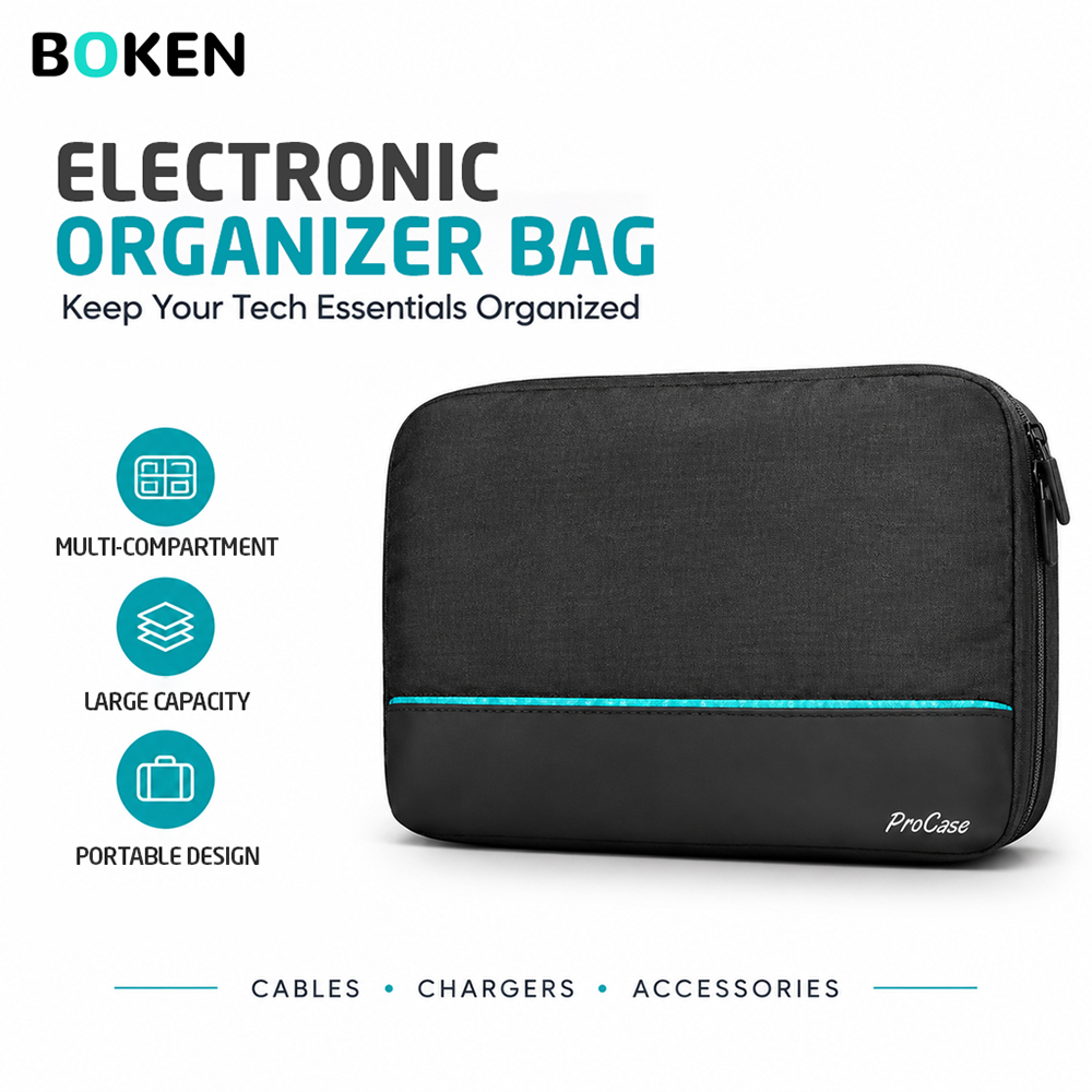 Tech Accessories Storage - Reise-Organizer-Tasche für Elektronikzubehör, tragbare Aufbewahrungstasche für