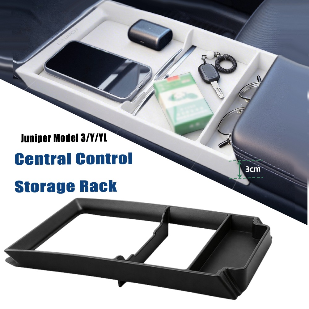 Tech Car Accessories - Rutschfeste Mittelkonsolen-Aufbewahrungsschale für Tesla Juniper Model